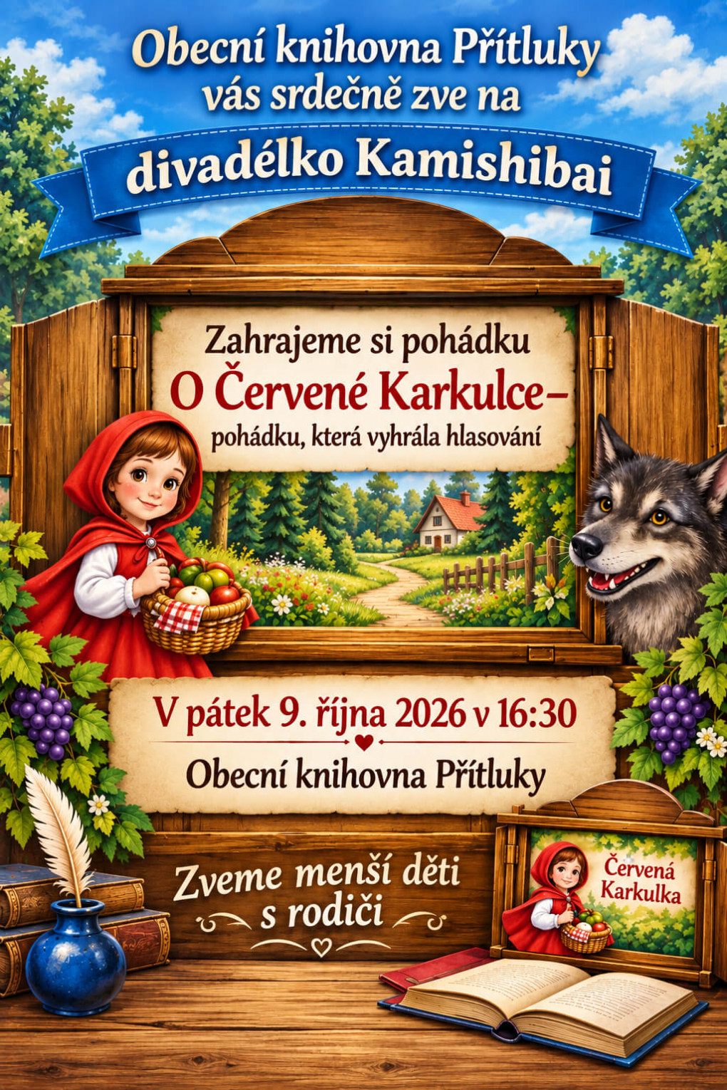 Pozvánka na divadélko Kamishibai – O Červené Karkulce
